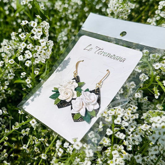 Handmade Gardenia Earrings