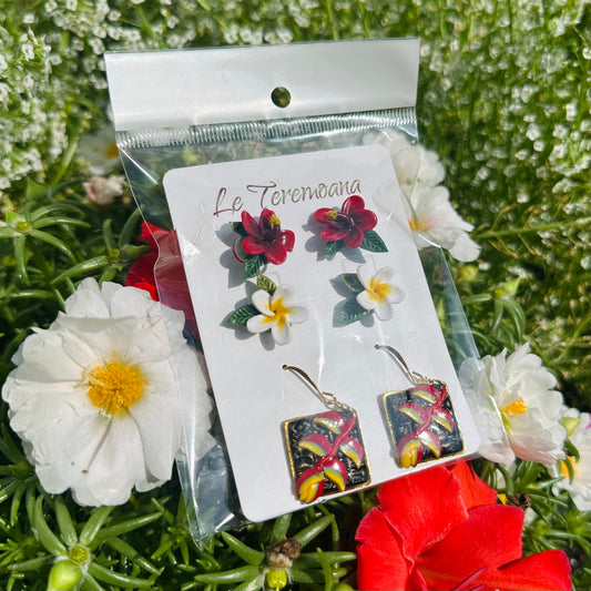 Handmade Trio Earrings